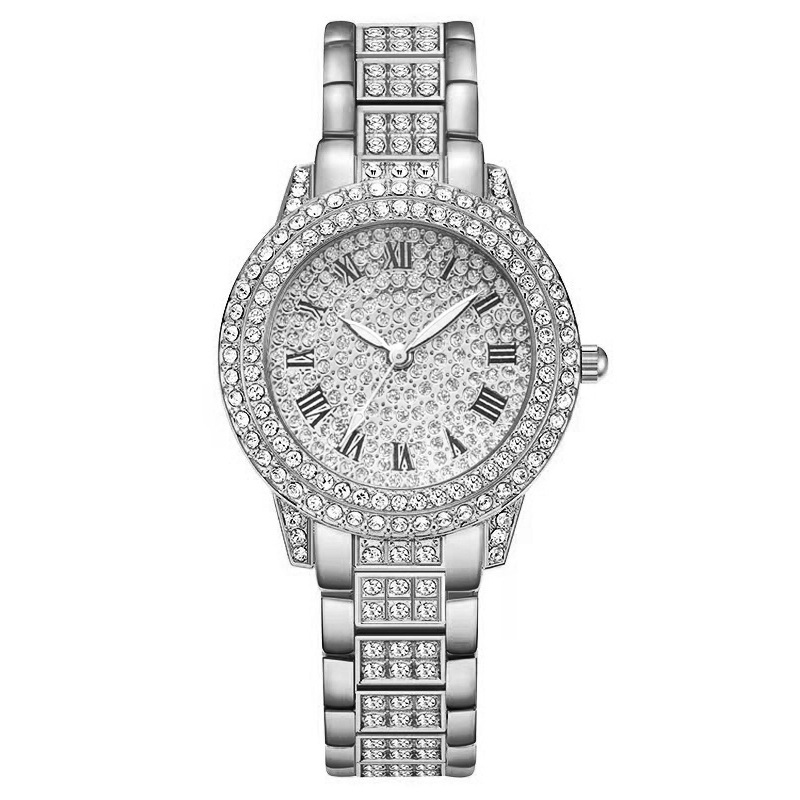 Women's Full Diamond Roman Pattern Watch