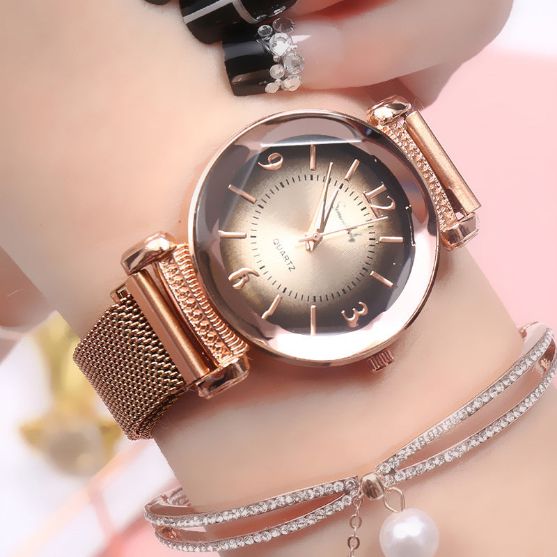 Gradient Dial Milanese Strap Women's Watch