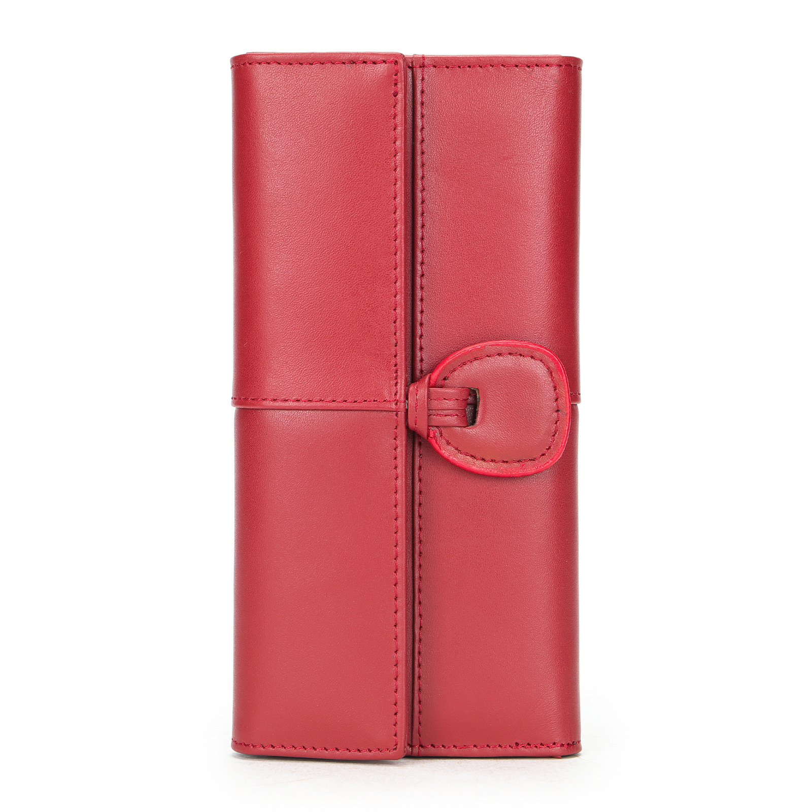 Genuine Leather Long Wallet Wholesale Large Capacity Multi Card Position Simple Fashion Head Layer Cowhide Ladies Clutch Bag