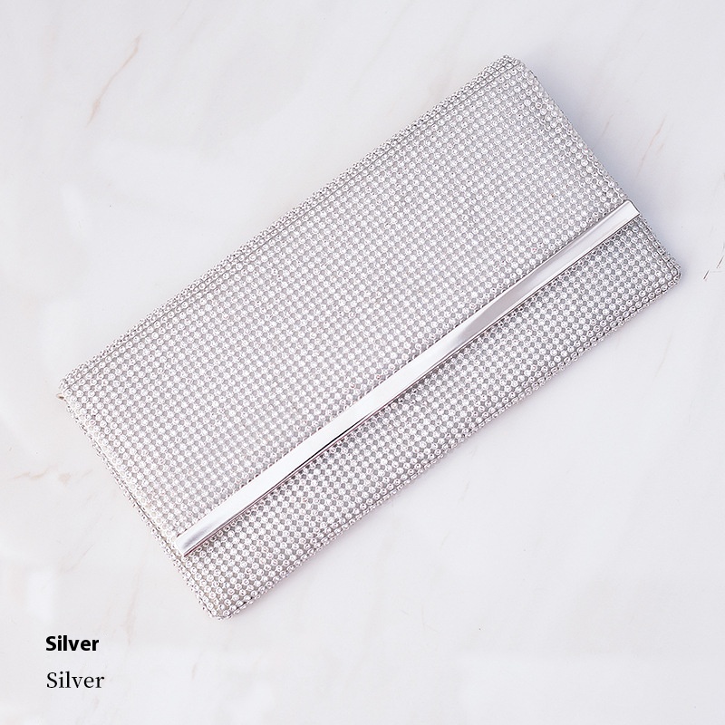 Cross-border diamond-studded evening bag women's handbag shiny banquet bag versatile handmade bag shoulder bag wholesale