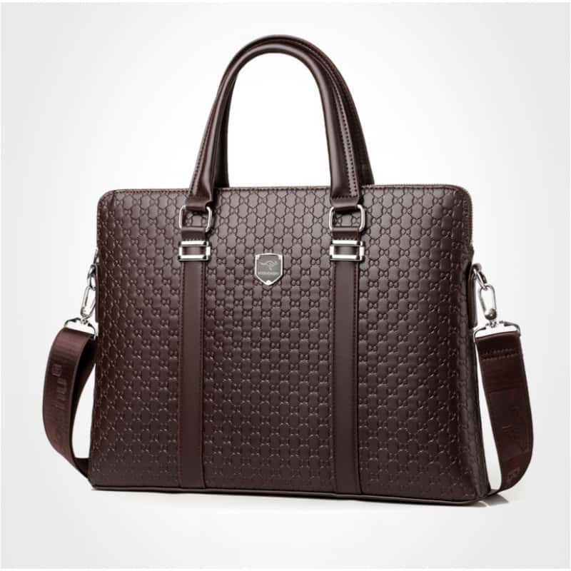 Men's bag handbag business briefcase embossed letters shoulder crossbody bag horizontal computer bag