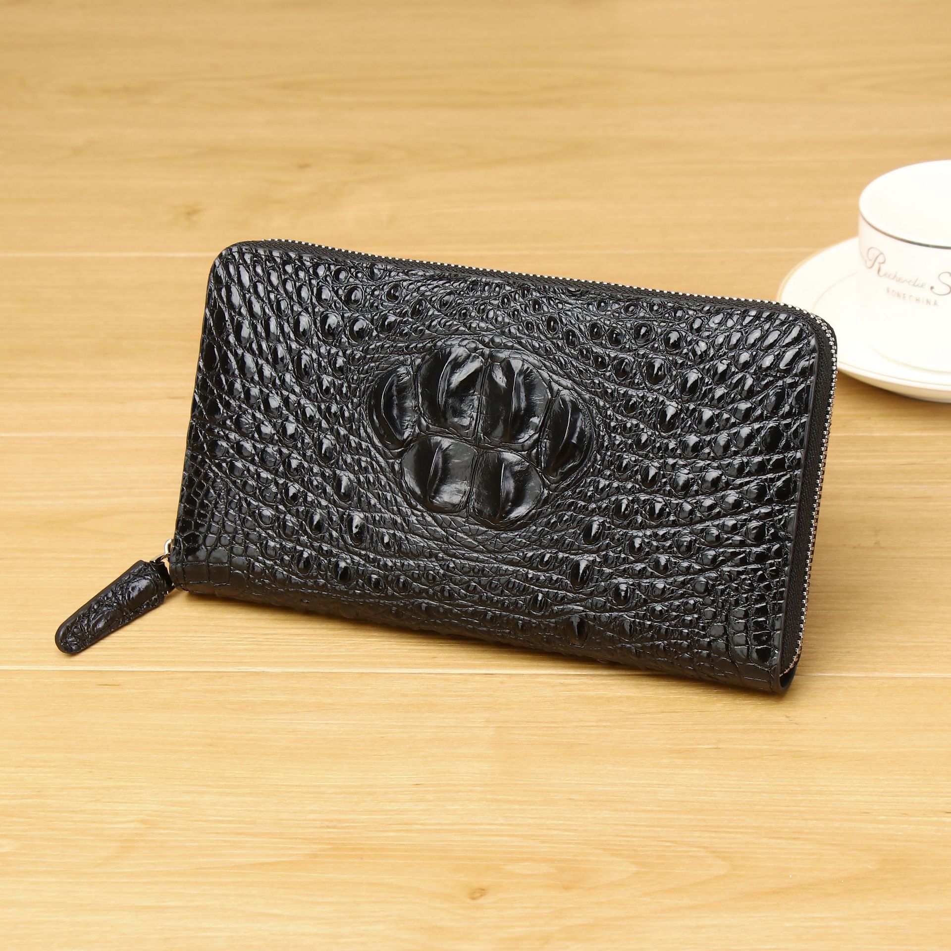 New crocodile grain men's handbags high-end multi-card wallet large-capacity clutch bag fashion fashion money clip wholesale