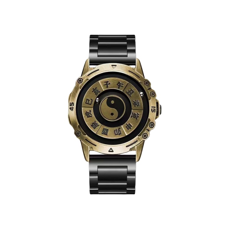 Black technology magnetic men's watches new concept of personalized creative levitation twelve hours gossip men's watches